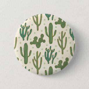 Southwest Geo Step   Desert Cactus Pattern 6 Cm Round Badge