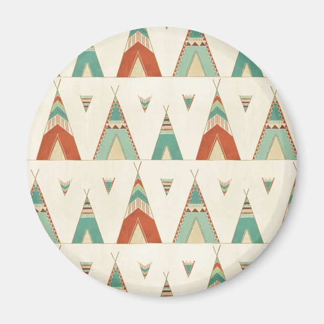 Southwest Geo Step | Geometric Teepee Pattern Magnet (Front)