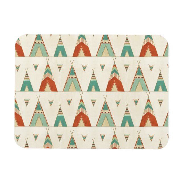 Southwest Geo Step | Geometric Teepee Pattern Magnet (Horizontal)