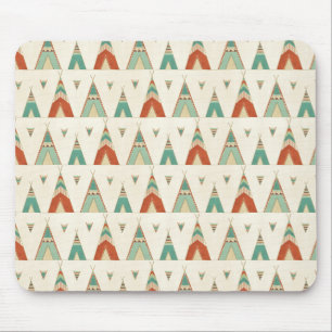 Southwest Geo Step   Geometric Teepee Pattern Mouse Pad