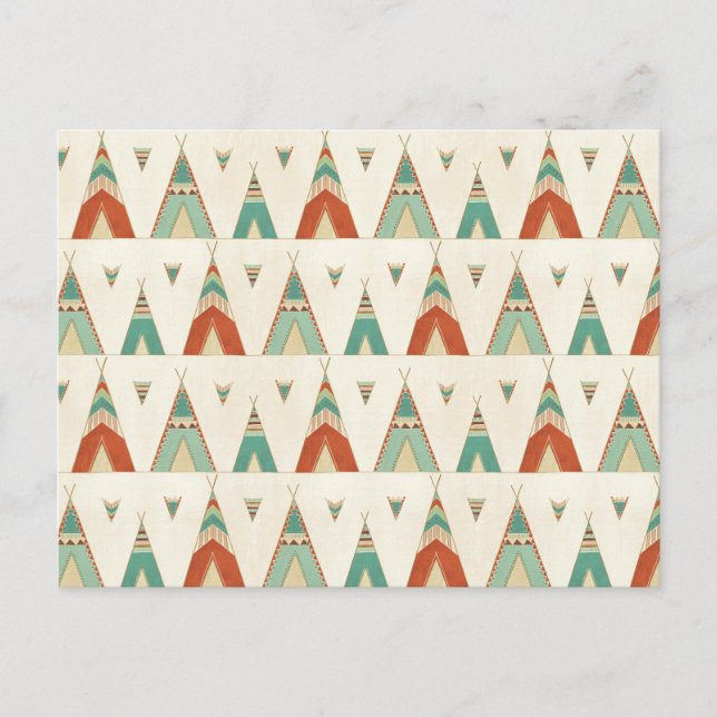 Southwest Geo Step | Geometric Teepee Pattern Postcard (Front)