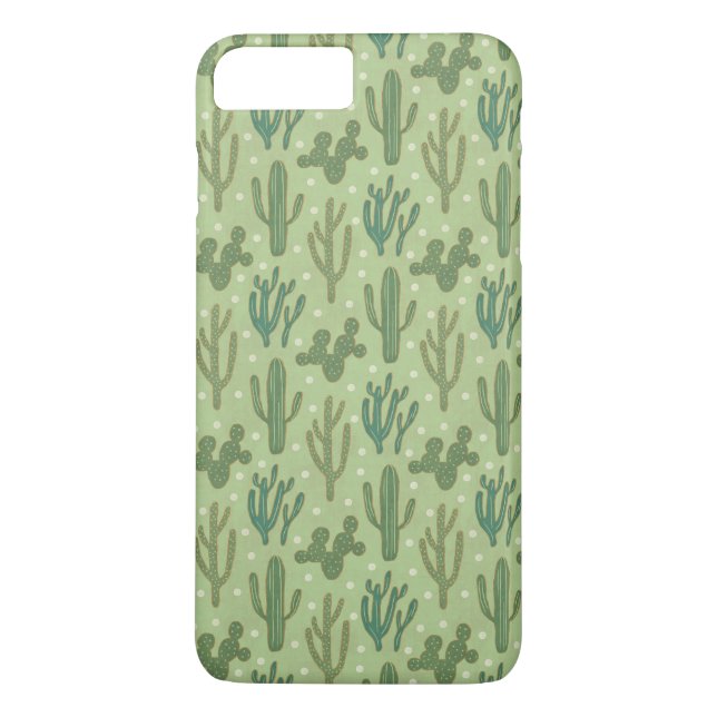 Southwest Geo Step | Green Cactus Pattern Case-Mate iPhone Case (Back)