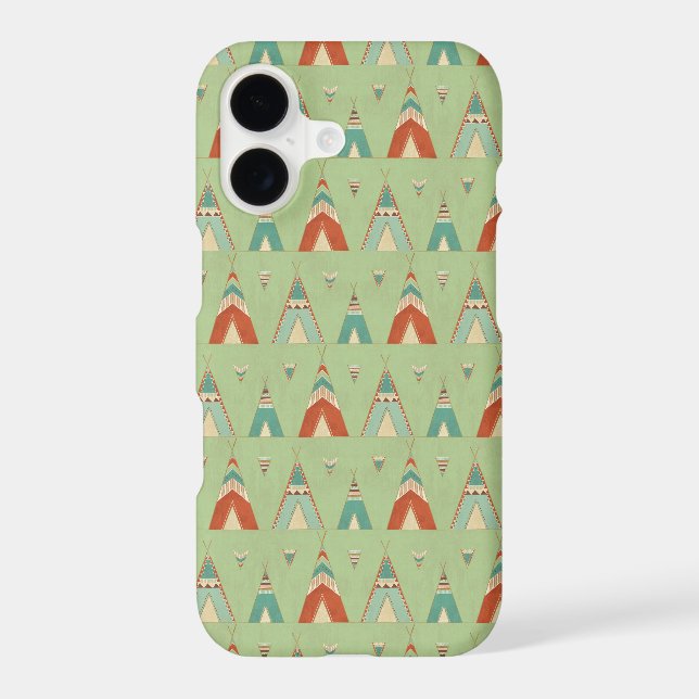 Southwest Geo Step | Green Teepee Pattern (Back)