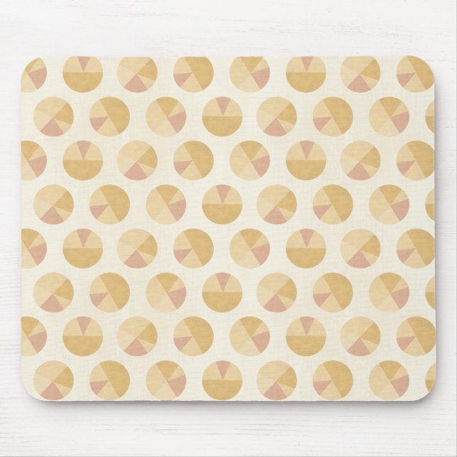 Southwest Geo Step | Orange Circle Pattern Mouse Pad (Front)