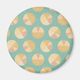 Southwest Geo Step Orange & Green Circle Pattern Magnet