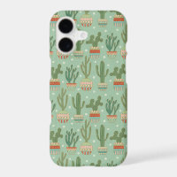 Southwest Geo Step | Potted Cactus Pattern