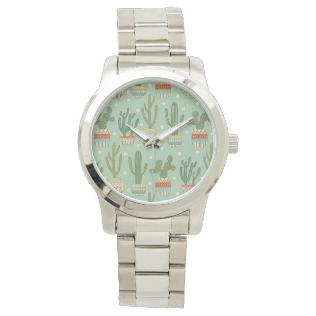 Southwest Geo Step | Potted Cactus Pattern Watch (Front)
