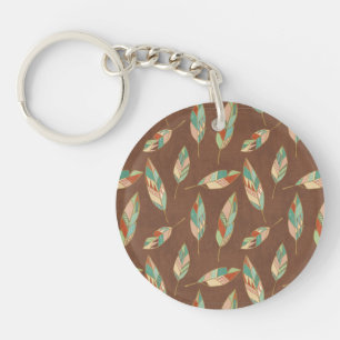 Southwest Geo Step   Southwest Feather Pattern Key Ring