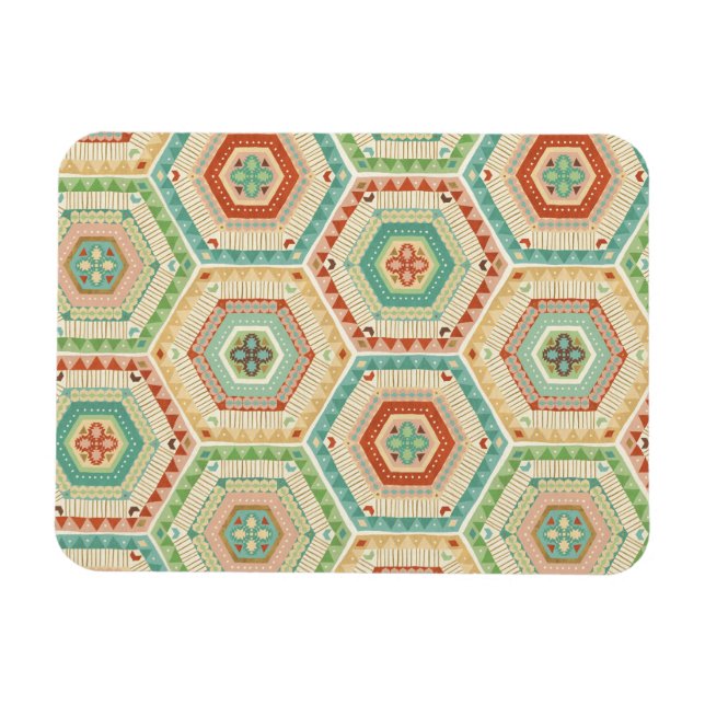 Southwest Geo Step | Southwest Hexagon Pattern Magnet (Horizontal)