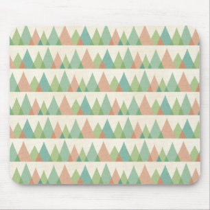 Southwest Geo Step   Teal & Coral Triangles Mouse Pad