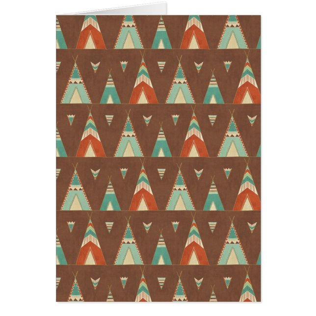 Southwest Geo Step | Teal Teepee Pattern (Front)