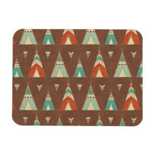 Southwest Geo Step Teal Teepee Pattern Magnet