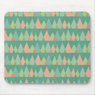 Southwest Geo Step   Teal Triangle Pattern Mouse Pad