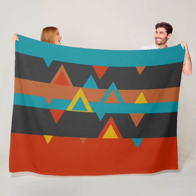 Southwest Geometric Fleece Blanket (In Situ)