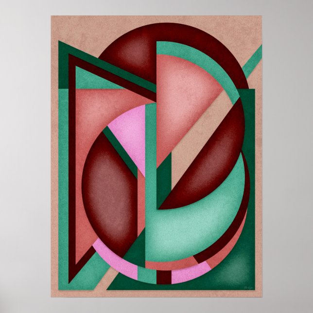 Southwest Geometric Symphony Midecentury Abstract Poster (Front)