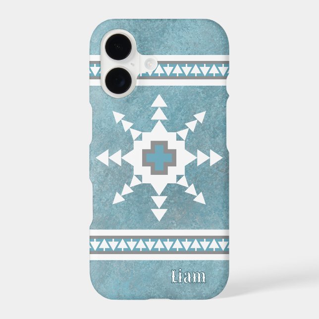 Southwest Geometric Winter Snowflakes Personalized (Back)