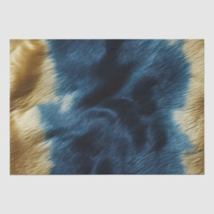 Southwest Gold Blue Cowhide Tissue Paper