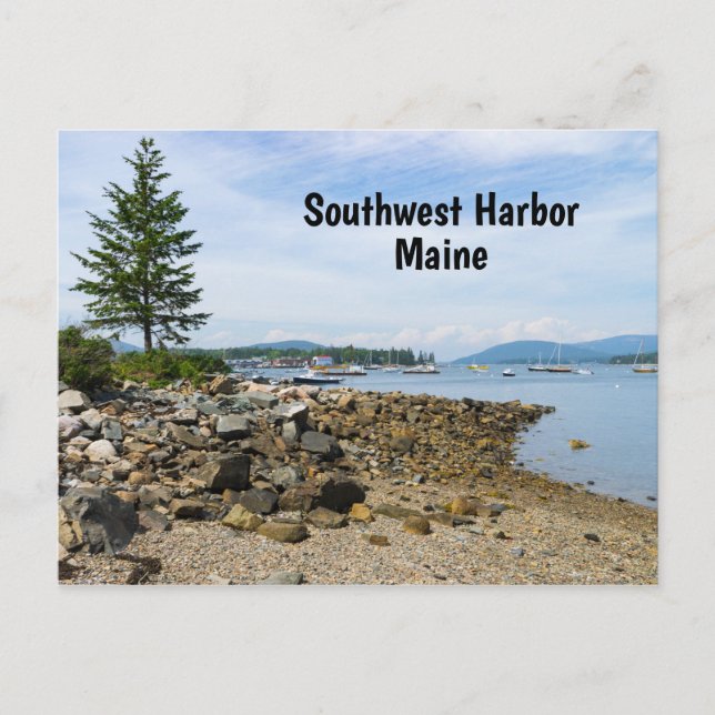 Southwest Harbour in Maine Postcard (Front)