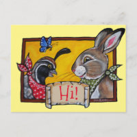 Southwest Hi Hello Animal Rabbit Quail Souvenir