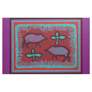 Southwest Javelinas Colourful Designer Fabric