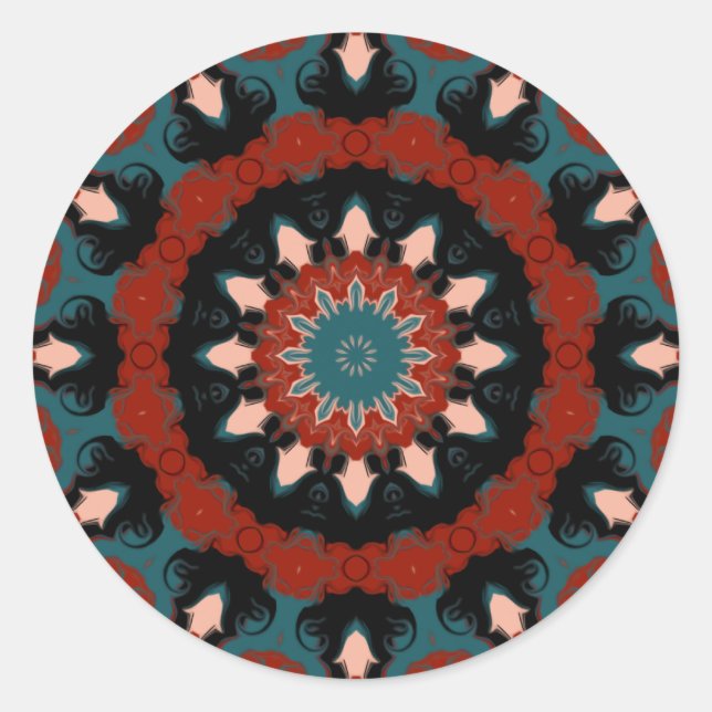 Southwest Kaleidoscope Classic Round Sticker (Front)