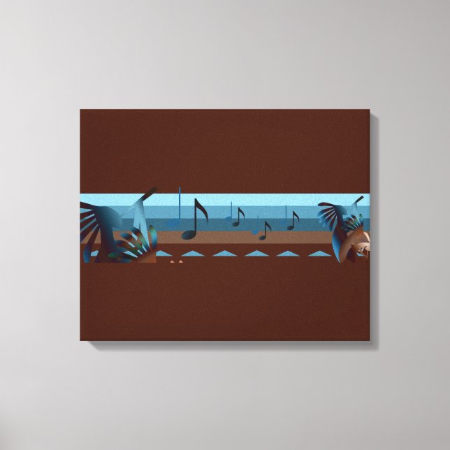 Southwest Kokopelli 50x10 Canvas Print (Front)