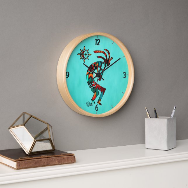 Southwest Kokopelli And Sun Clock (Office)