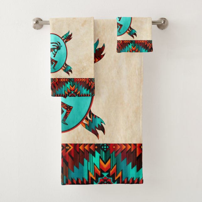 Southwest Kokopelli Bath Towel Set (Insitu)