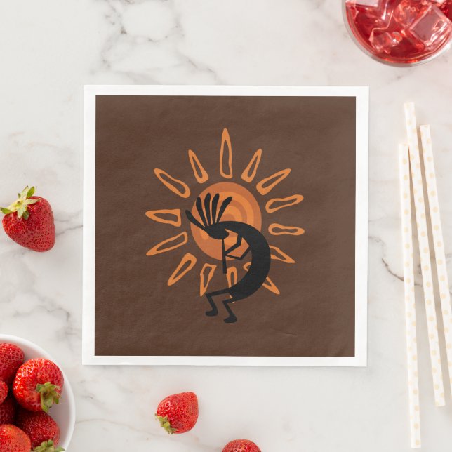 Southwest Kokopelli Desert Sun Napkin (Insitu)