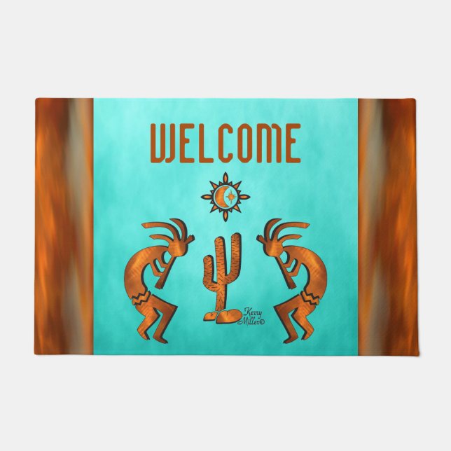 Southwest Kokopelli Doormat (Front)