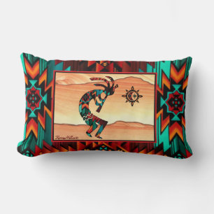 Southwest Kokopelli Lumbar Pillow