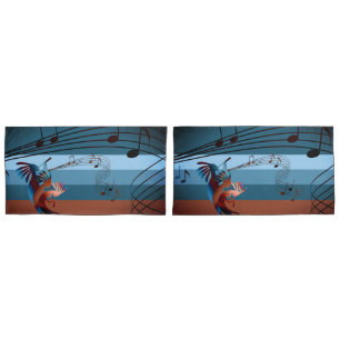 Southwest Kokopelli Music 2 King Size Pillowcases