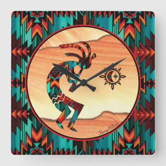 Southwest Kokopelli Square Wall Clock