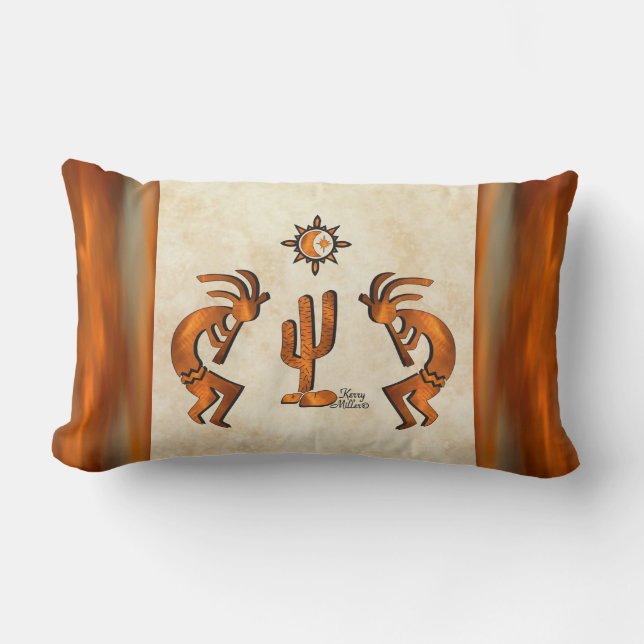Southwest Kokopelli Throw Pillow (Front)