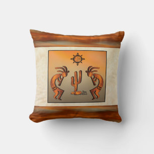Southwest Kokopelli Throw Pillow