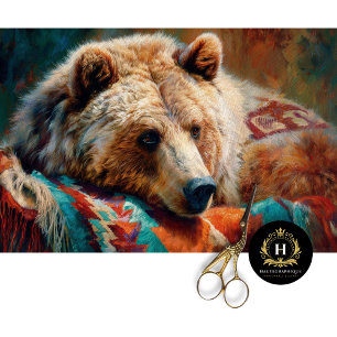 Southwest Lodge Bear Portrait Tissue Paper