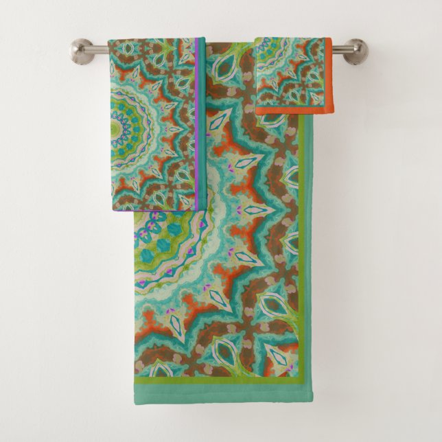 Southwest Mandala 2 Bath Towel Set (Insitu)