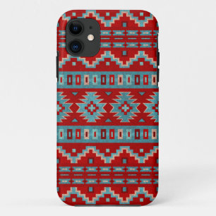 Southwest Mesas Turquoise & Red Case-Mate iPhone Case