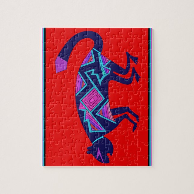 Southwest Mimbres Cat Jigsaw Puzzle (Vertical)