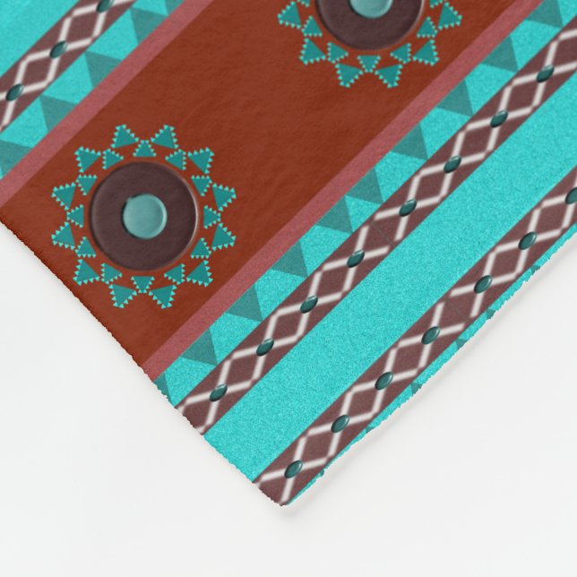 Southwest Motif Fleece Blanket (Corner)