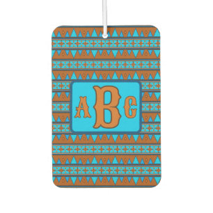 Southwest Mountain Peaks Turquoise Personalised Car Air Freshener