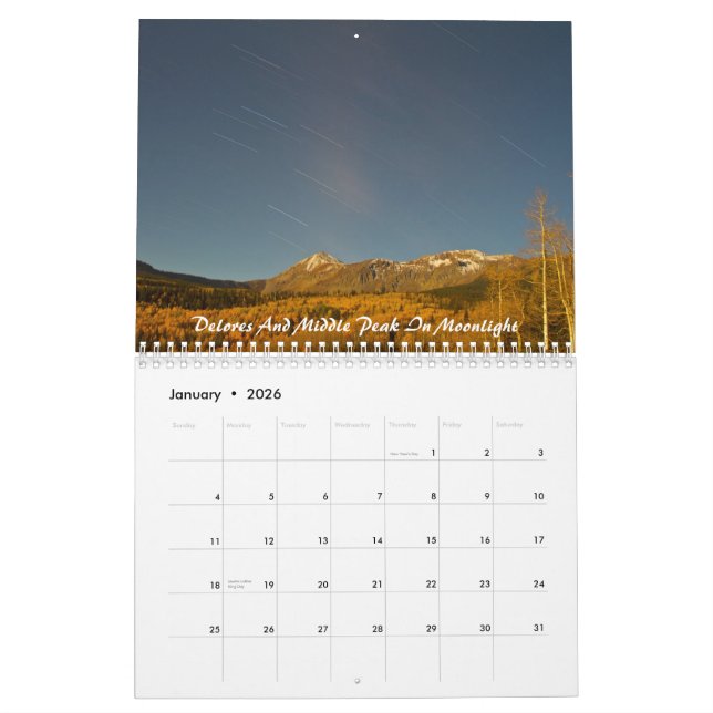 Southwest Mountains Of Colorado Calendar (Jan 2026)