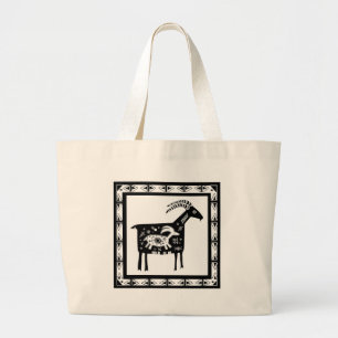 Southwest Mt. Mama Goat with Baby Large Tote Bag