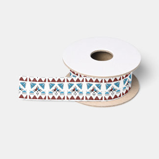 Southwest Native American Art Pattern Satin Ribbon