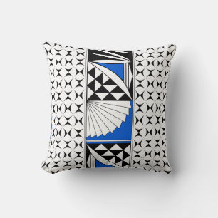 Southwest Native Sunrise in Blue Cushion