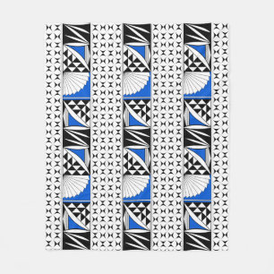 Southwest Native Sunrise in Blue Fleece Blanket
