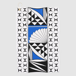 Southwest Native Sunrise in Blue Golf Towel