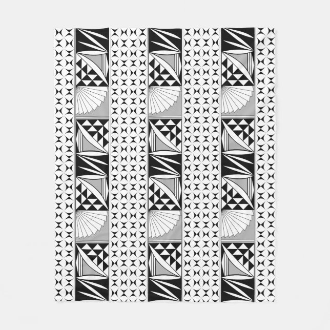 Southwest Native Sunrise in Grey Fleece Blanket (Front)