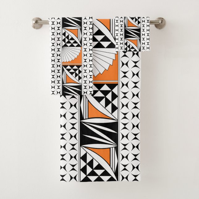 Southwest Native Sunrise in Orange Bath Towel Set (Insitu)