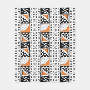 Southwest Native Sunrise in Orange Fleece Blanket